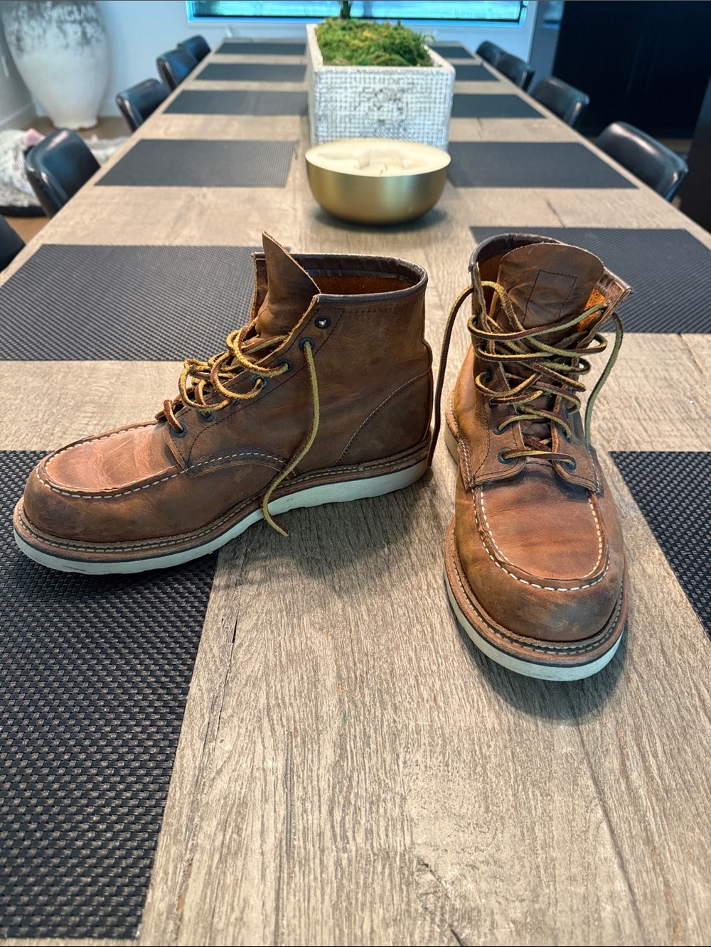 Red Wing Heritage Classic Moc 1907 Copper Rough & Tough Boots Size 10.5 USA